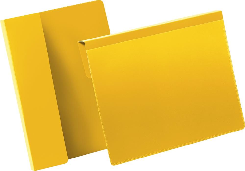 Kennzeichnungstasche B210xH148 mm A5 quer gelb, mit Falz VE 50 Stück
