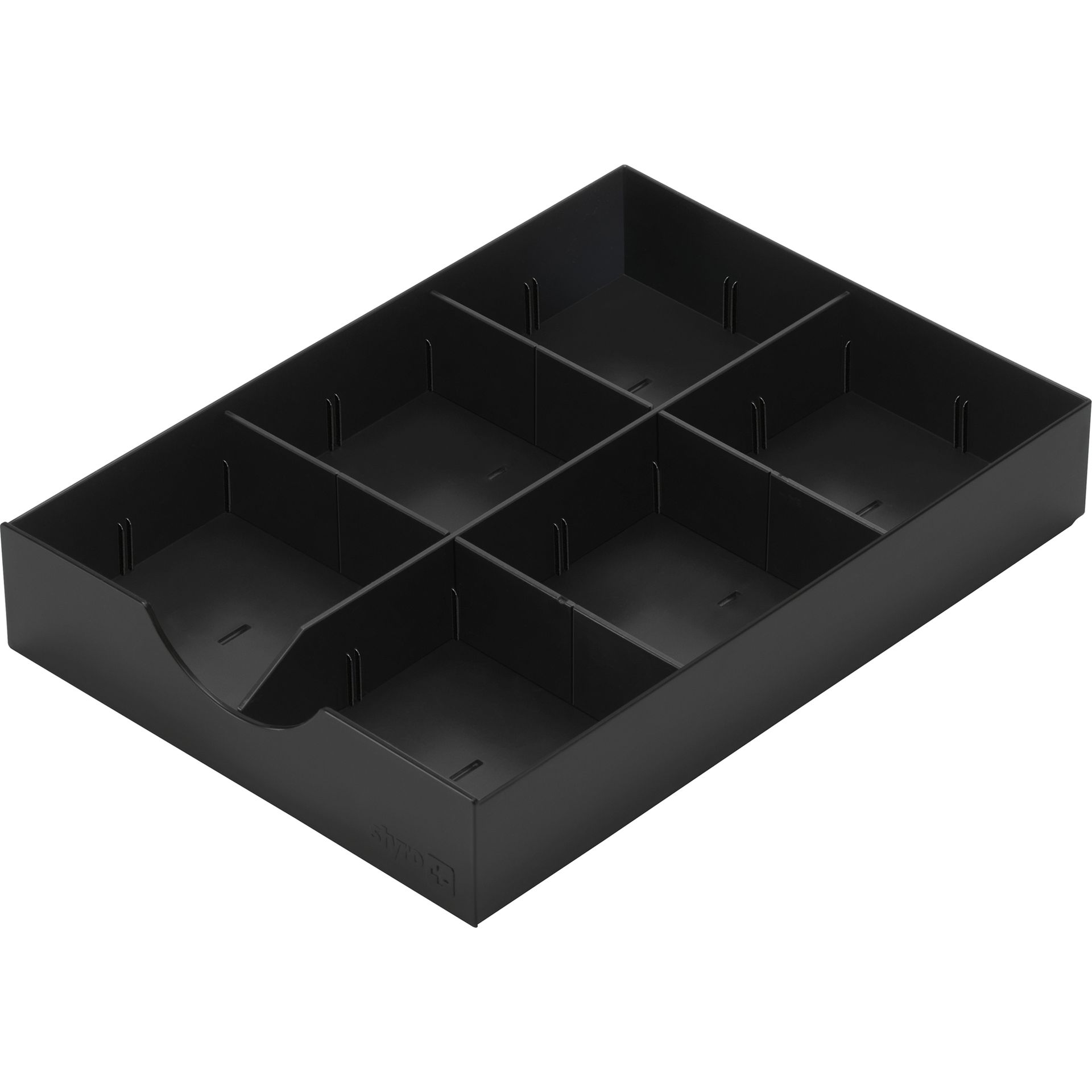 Schublade styrodoc 1Längs-/2Querstege schwarz
