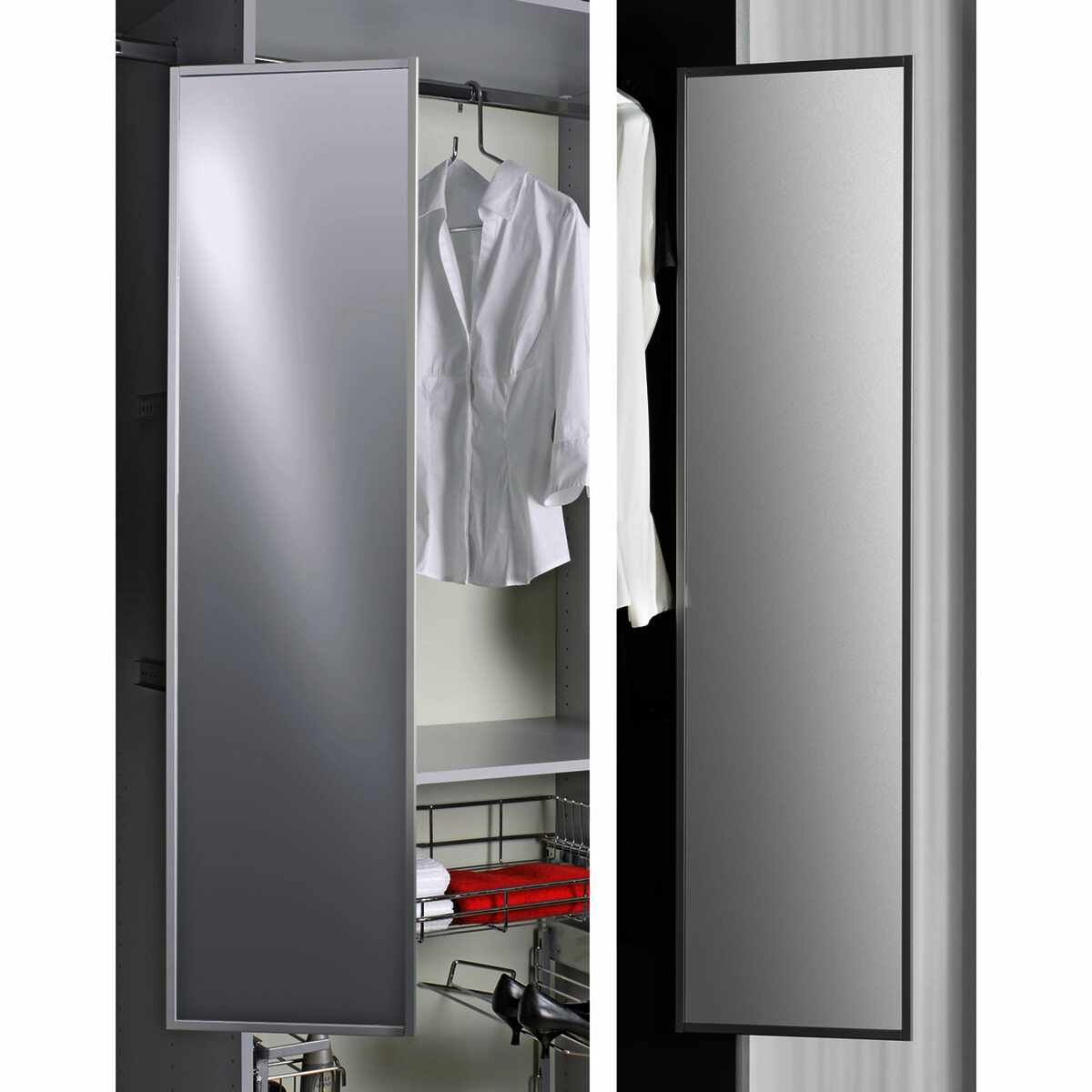 Ausziehbarer Spiegel H 1155 mm, anthrazit