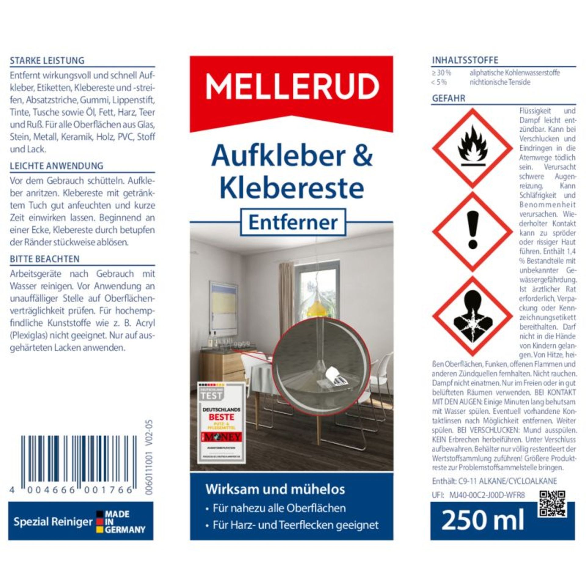 Aufkleber-/Klebereste Entferner 0,25l