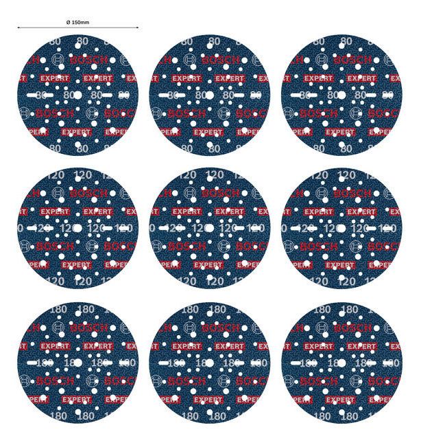 BOSCH Schleiffoliensatz, 9-teilig