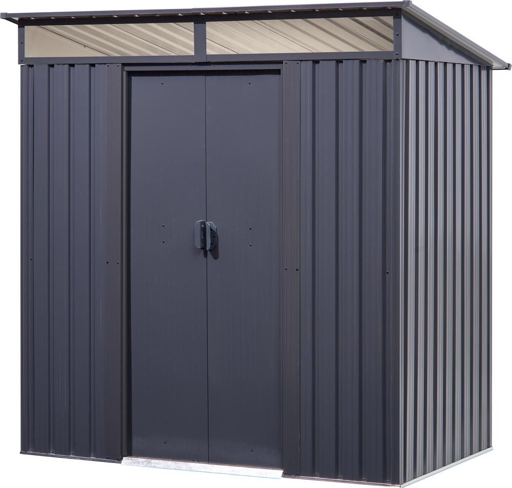 Gartengerätehausm.Pultdach + Oricht121 x T 195 x H 196 cm