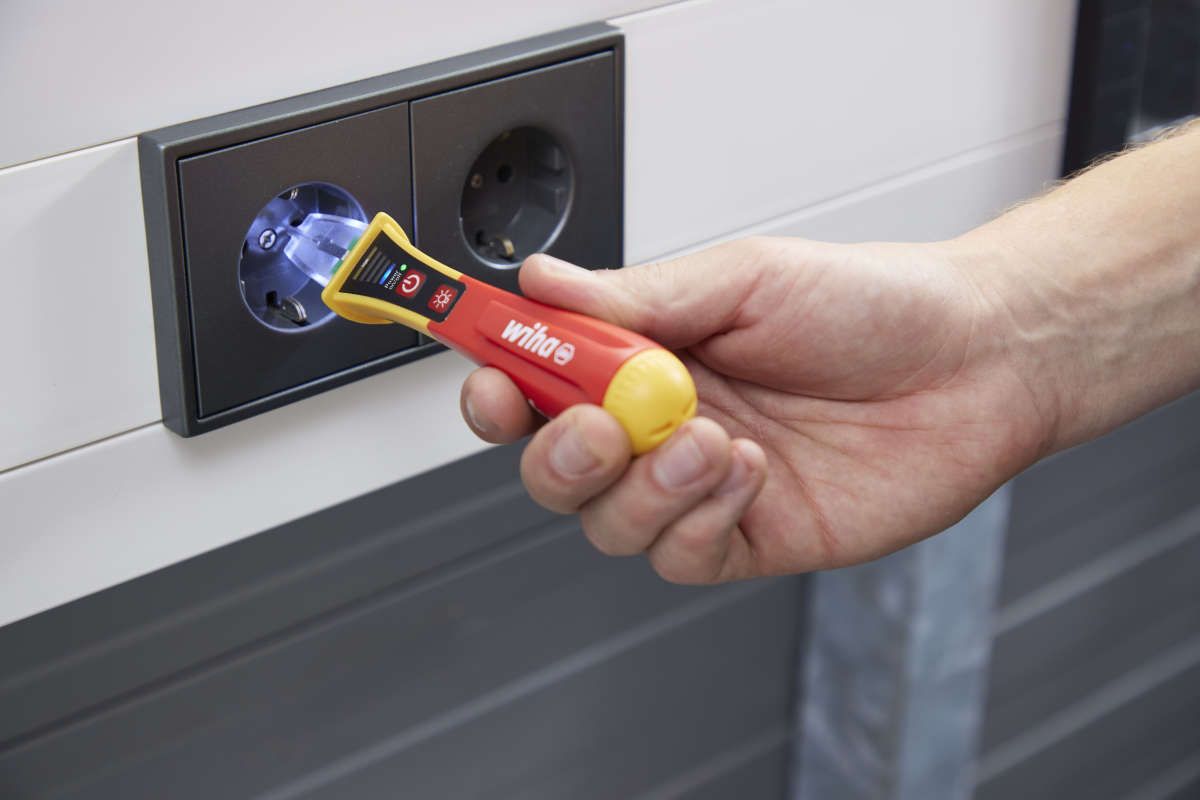 Wiha Spannungsprüfer Volt Detector berührungslos, einpolig, 90 - 1.000 V AC inkl. 2x AAA-Batterien (43798)
