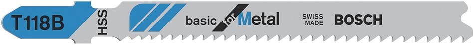 Stichsägeblatt T 118 B Bosch VE à 5 Stück Basic for Metal