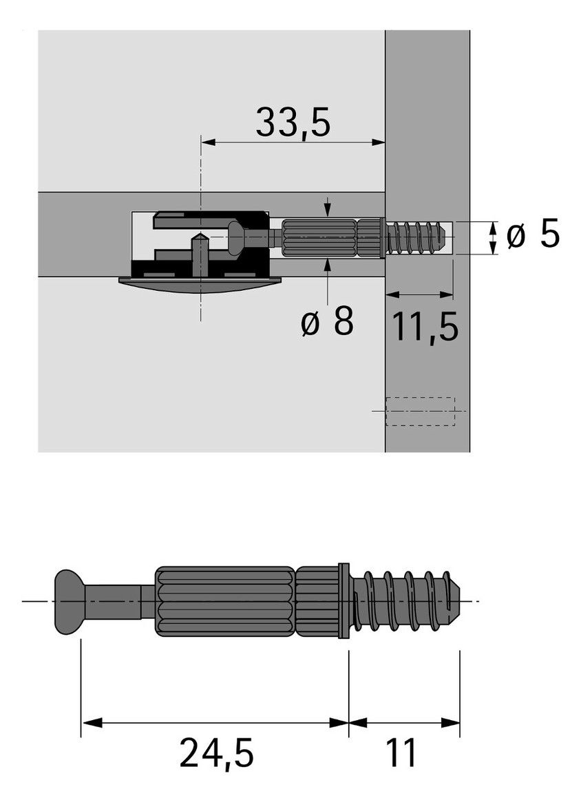 HETTICH Einschraubdübel Twister DU 262 T
