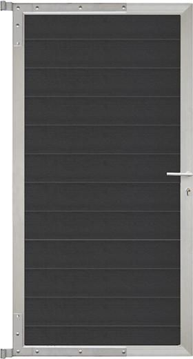 ELSKOP-Tor-Komplettset 90 x 173 cm, Rahmen silber Füllung anthrazit