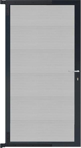 MAX-XL-Tor-Komplettset 90 x 173 cm, Rahmen anthrazit Füllung smoke white