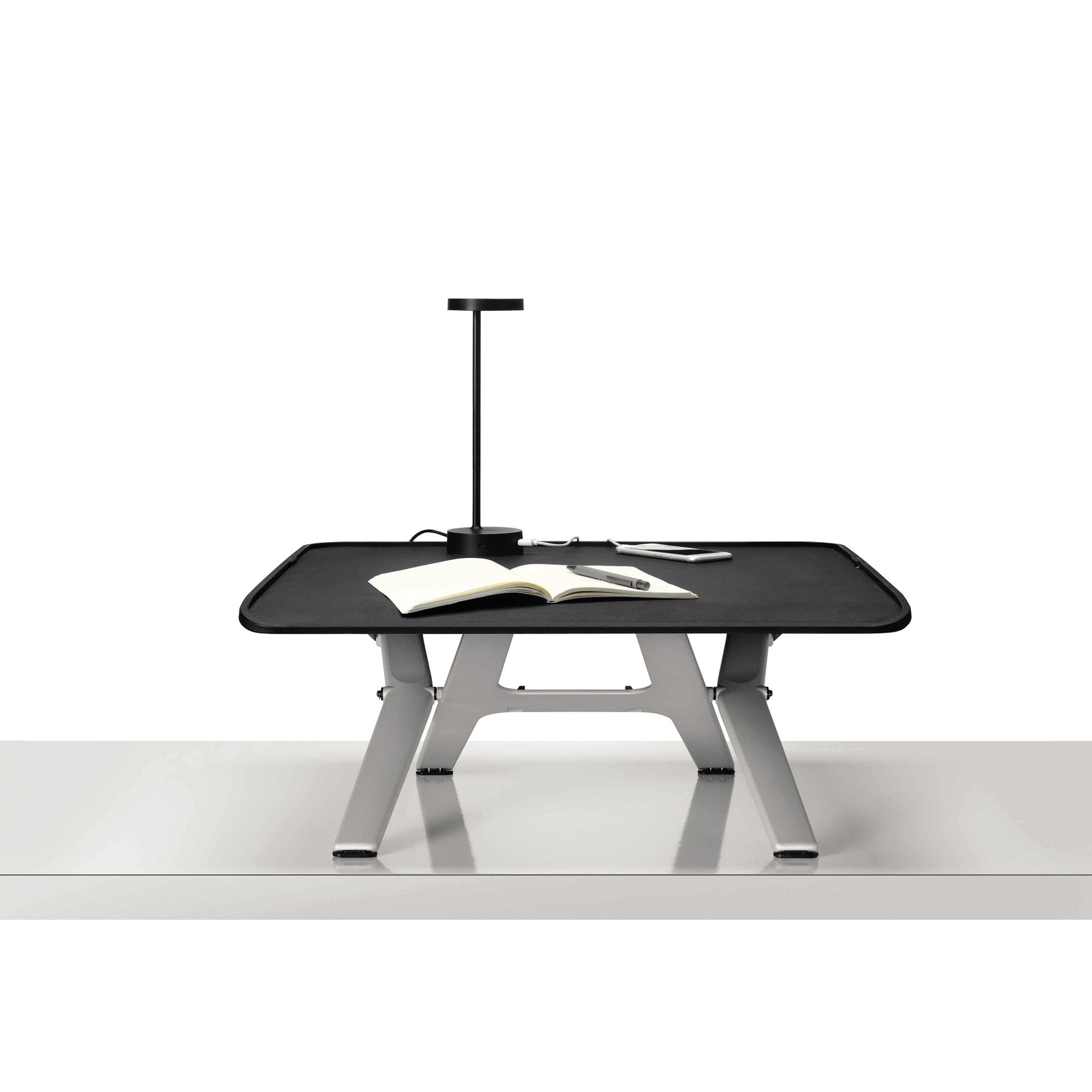 Sitz-Steharbeitplatz 65x2,6-43,6x57,2cm sw