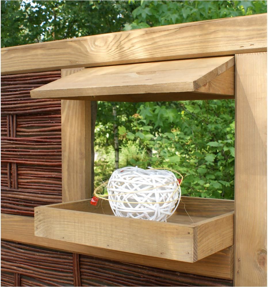 LABO-3D Vogelhaus 36 x 36 x 6 (+7,5) cm 2 teilig, Ablage und Dach