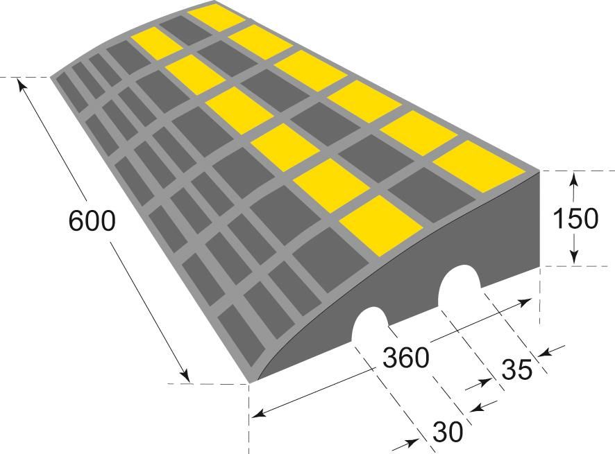Bordstein-Rampe 300 x 600 x 150 mm