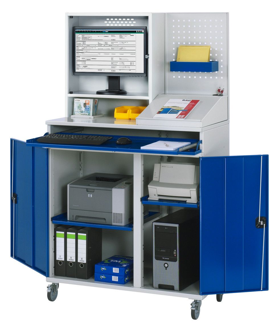 RAU Computerschrank, "67", fahrbar