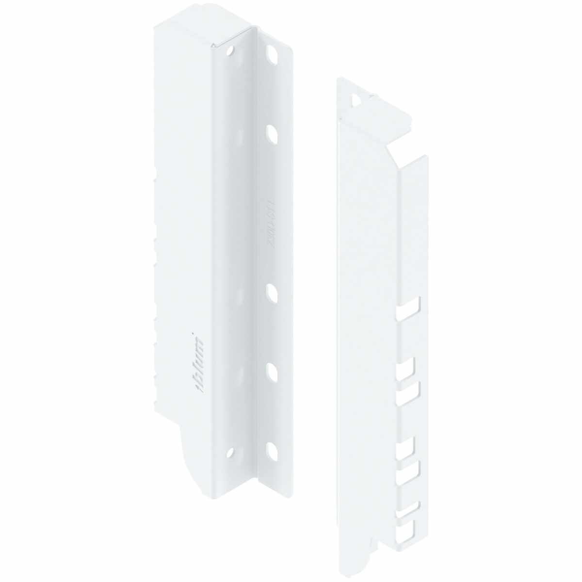 TANDEMBOX Holzrückwandhalter, Höhe D (224 mm), links/rechts, seidenweiß