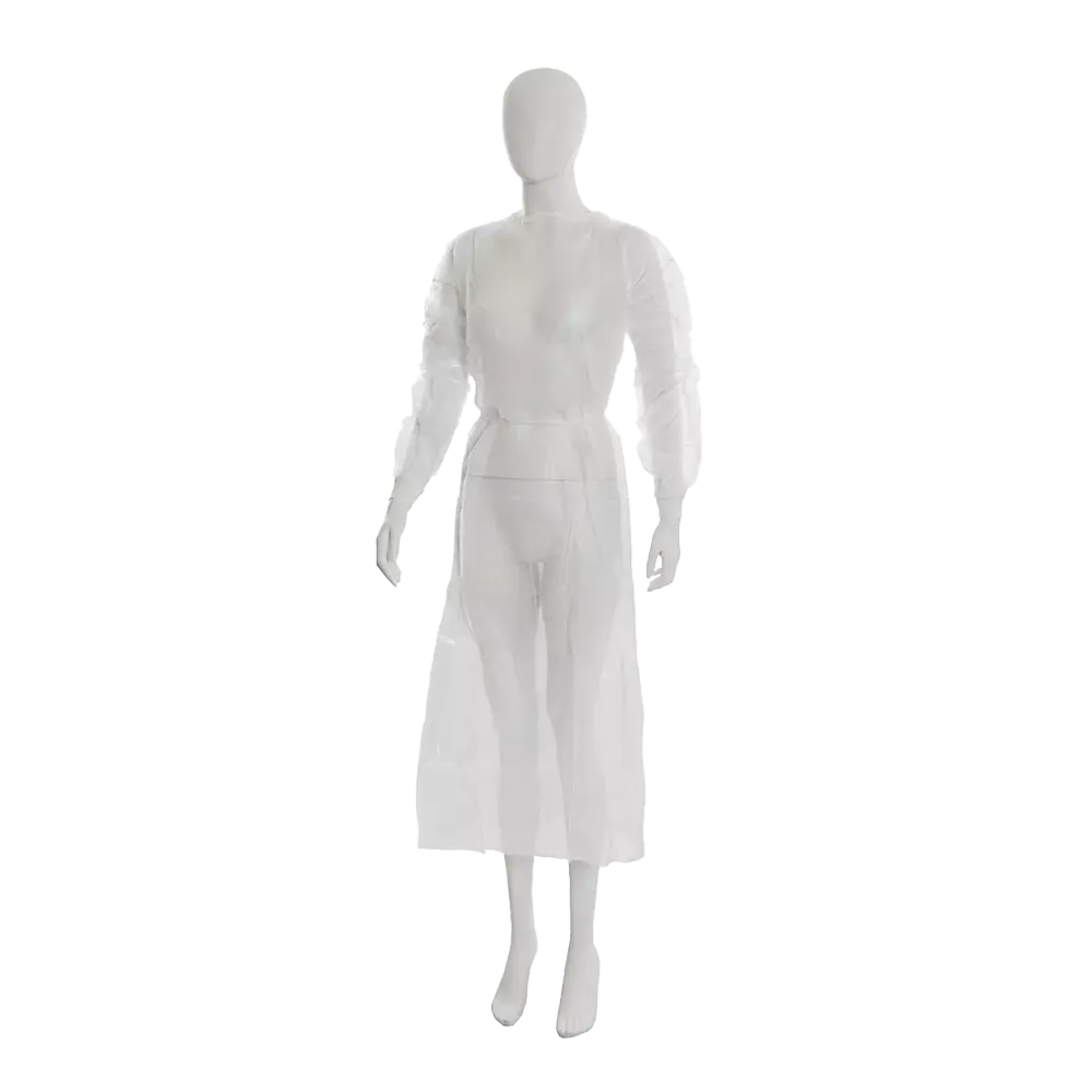 Besucherkittel PP weiß Gr. L/XL zum Binden