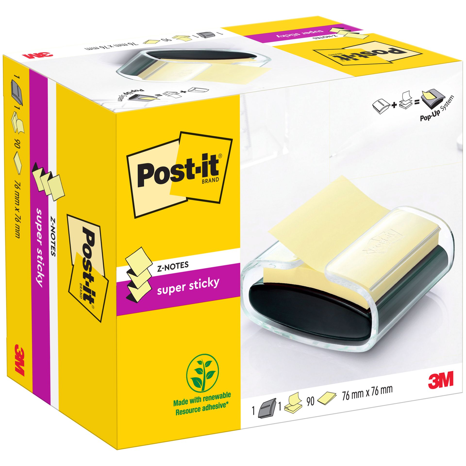Haftnotizspender Super  Sticky sw +Z-Notes ge