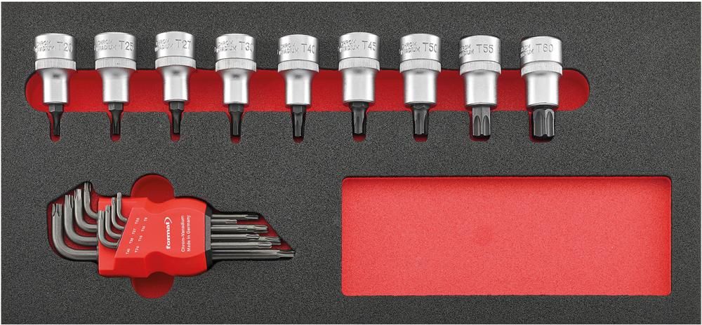 Werkzeugmodul 1/3 Steckschlüsseleinsätze 1/2" T FORMAT