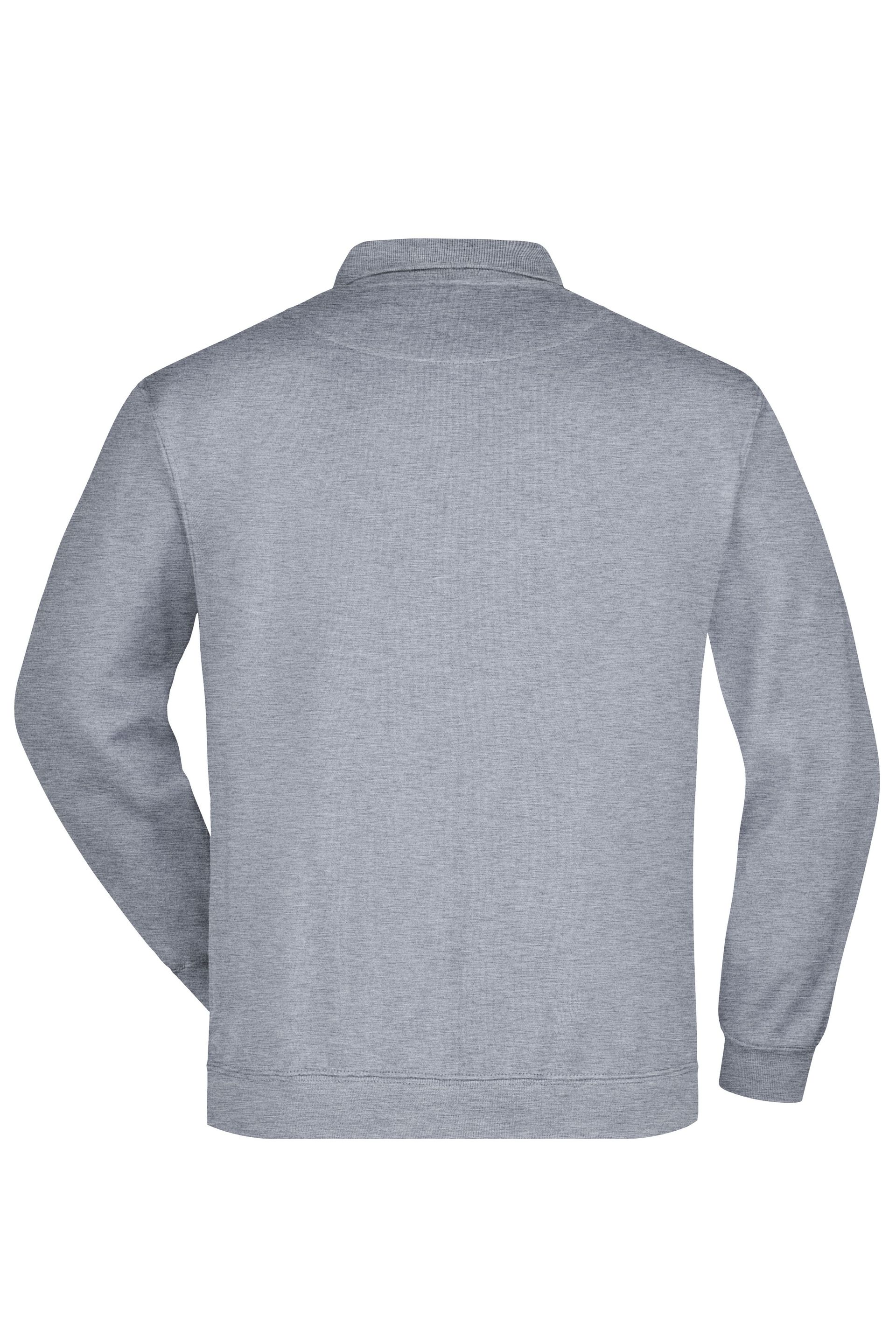 James & Nicholson JN041 Sweatshirt, Grau-Meliert, Gr. L