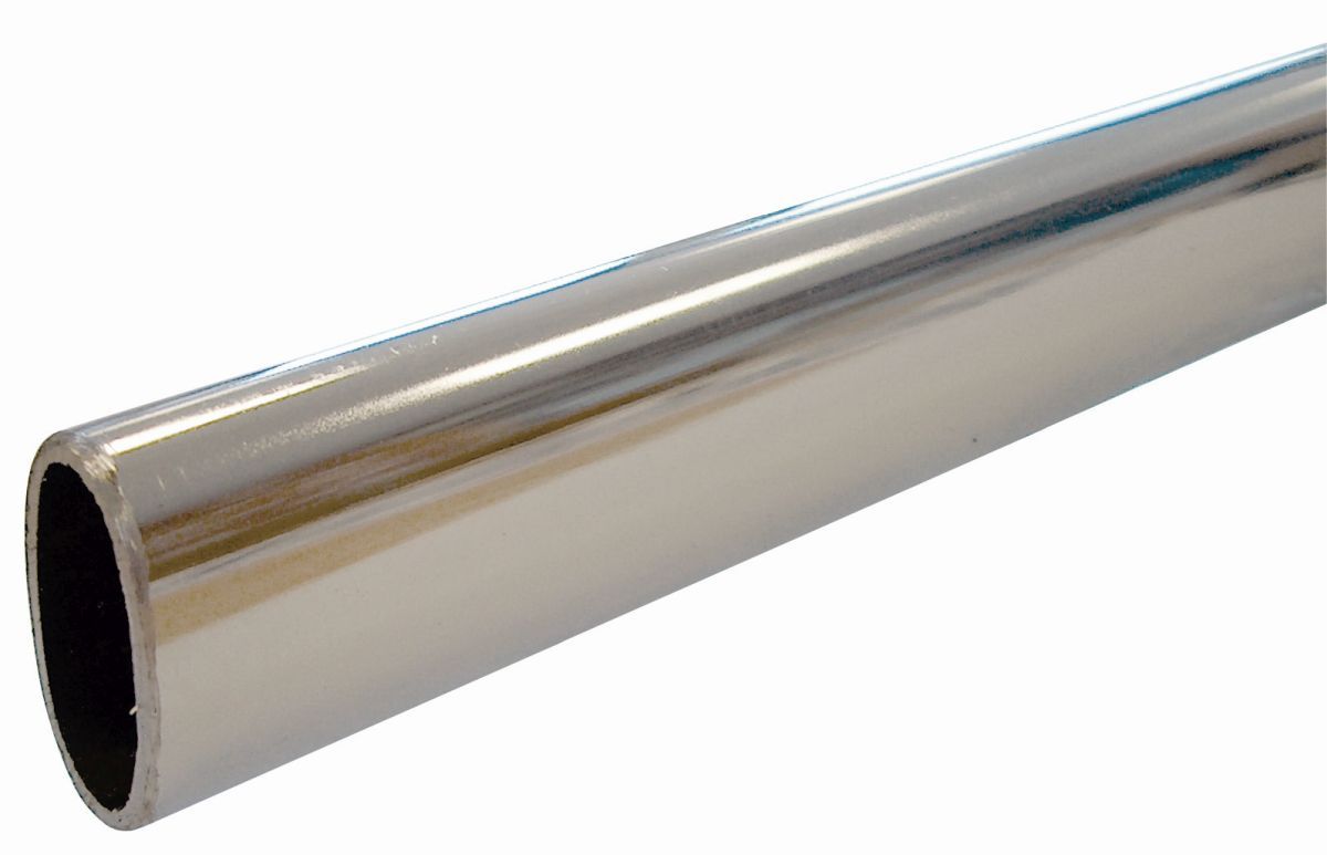 Schrankrohre Meter oval à 5,00 m verchromt 35 x 20 x 2,0 mm