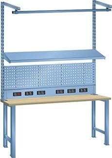 Aufbau für Werkbank RAL 5012 B1500xH1590mm Typ DE/Schutzkontakt