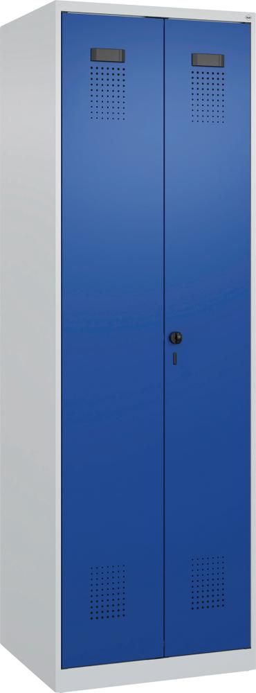S/W-Gard.-Schrank EVOLO bodenstehend RAL 7035/7016, 2 Abteile B600xT500xH1850mm