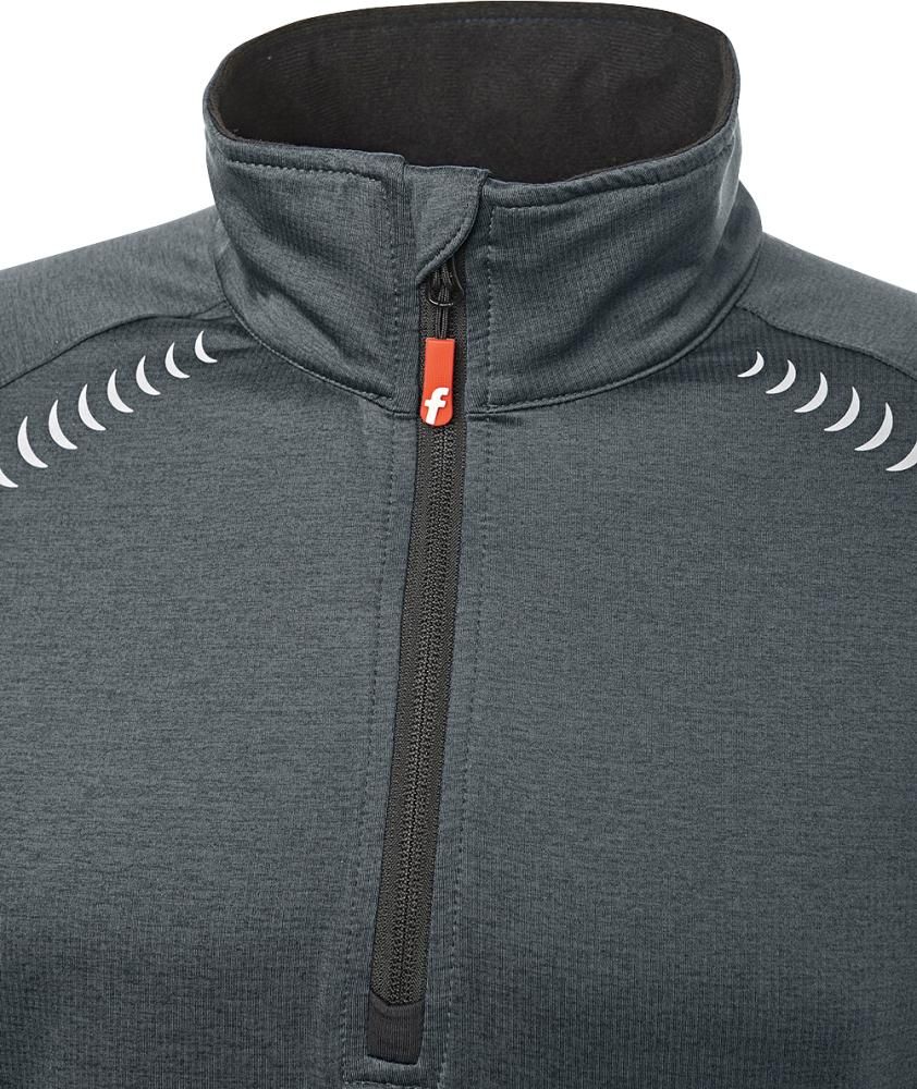 Tech-Fleecepullover grau/schwarz meliert Gr. 4XL Fortis Elements
