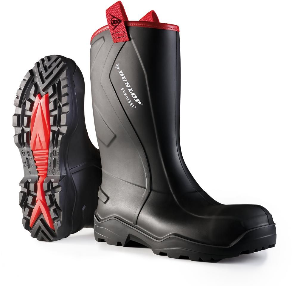 Stiefel Dunlop Purofort+ Rugged, Gr. 39, schwarz