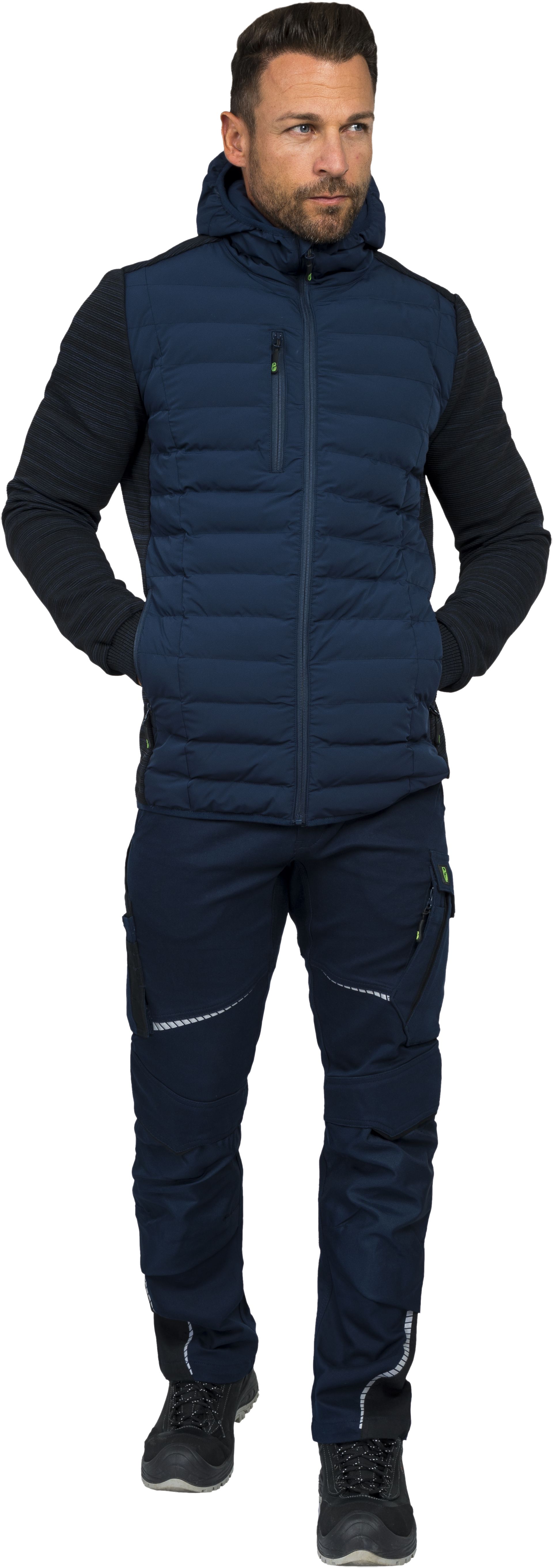 Leibwächter Casual Herren-Arbeitsjacke, Blau, Gr. L