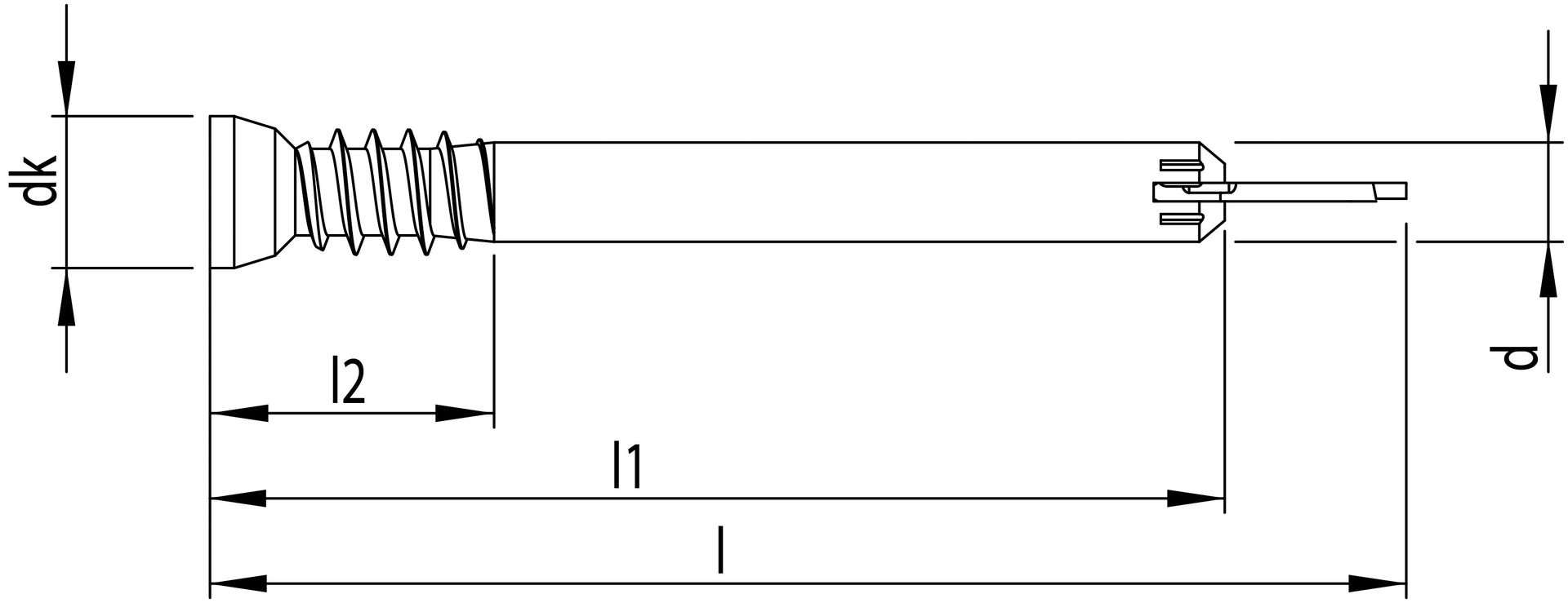 HECO-WS 7x113 UK-Gewinde Stabdübel