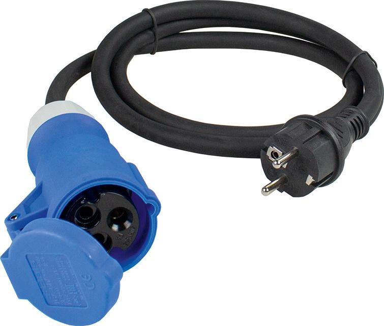 Adapterleitung 1,5m CEE-Kuppl.+Schu.-Steck.