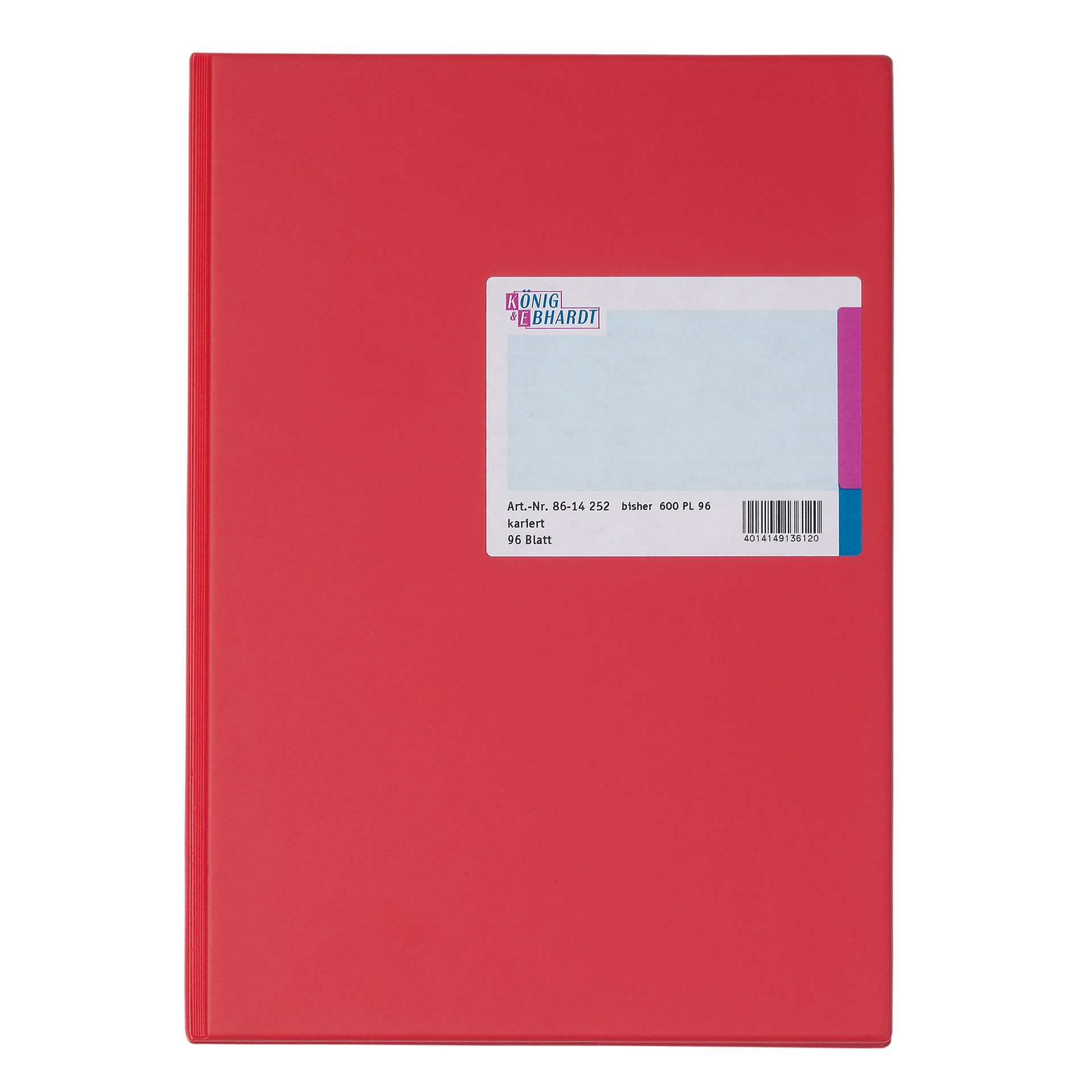 Kladde DIN A4 kariert 96Blatt rot