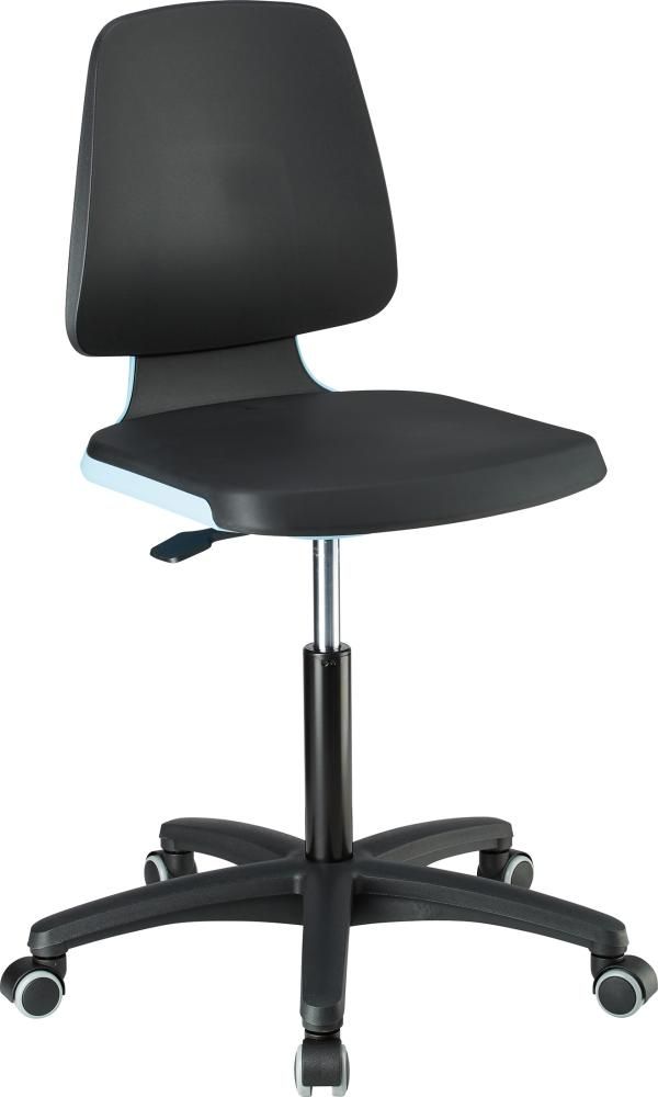 Bimos Arbeitsstuhl Labsit 2, PU blau Sitzhöhe 450-650 mm mit Rollen