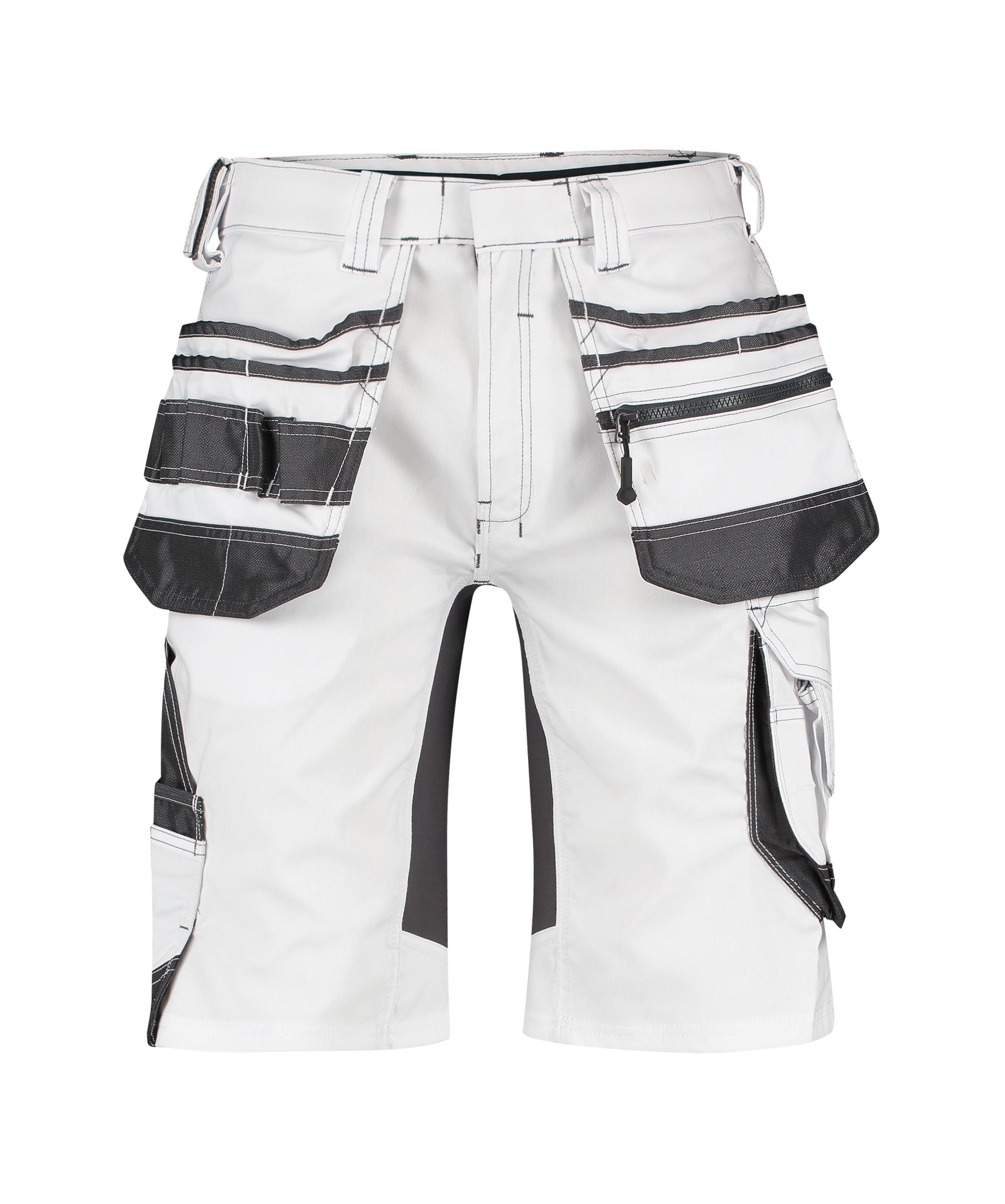 DASSY® Trix Painters - Stretch-Malershorts mit Holstertaschen - weiß/anthrazitgrau, Gr. 42