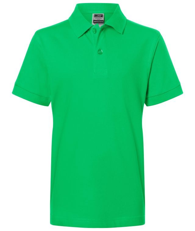 Classic Polo Junior Hochwertiges Polohemd mit Armbündchen grün, Gr. L