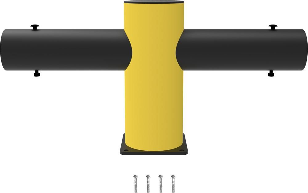Mittelpfosten für Barriere Charlie H516xB1000xD200 mm schwarz/gelb
