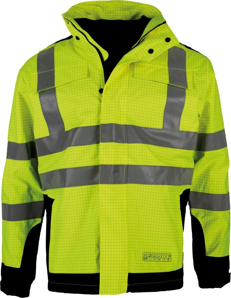 Multinorm-Parka 3850G gelb/blau, Reflex, Gr.L Gr.L