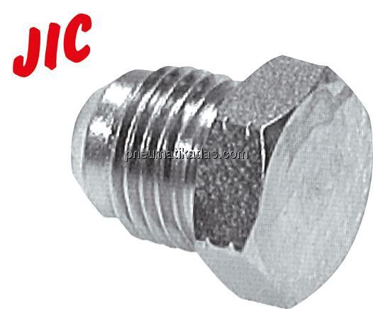 HD-Verschlussstopfen UNF 7/16"-20(JIC), Stahl verzinkt