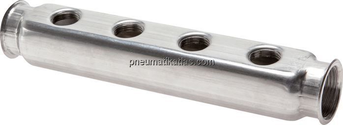 Verteilerleiste 2 x G 1", Abgänge einseitig 2 x G 1/2"