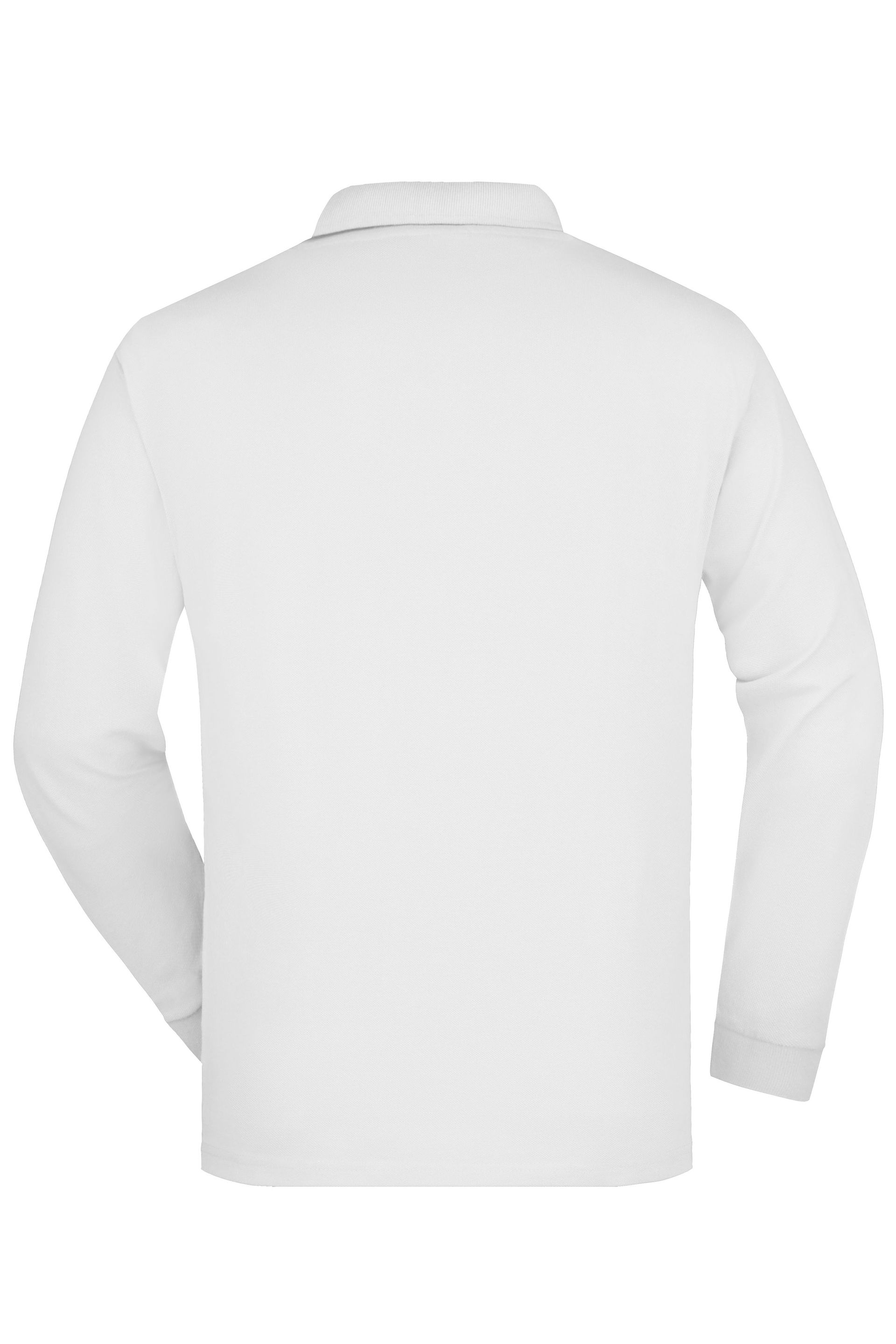 James & Nicholson JN022 Herren-Polo-Shirt Langarm, Weiß, Gr. XL