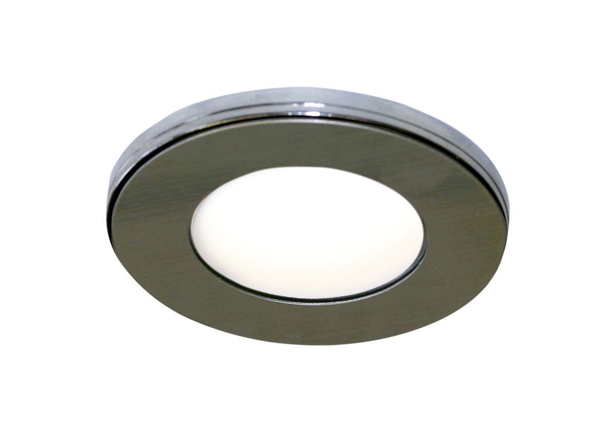 Trendi LED Ein/Aufbaustrahler Edelstahl, 2,6 Watt,