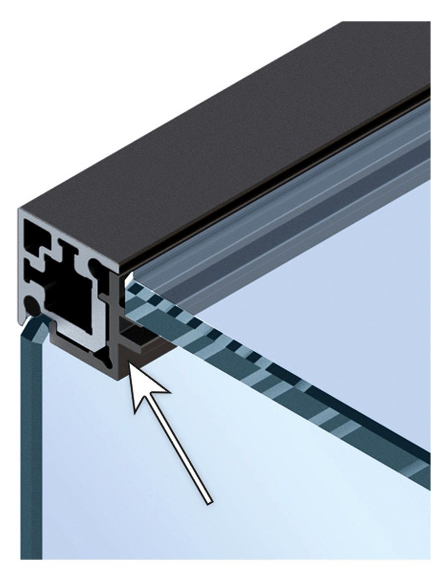 HETTICH CADRO Clip-Eckprofil m.Auflage Kst EDS O