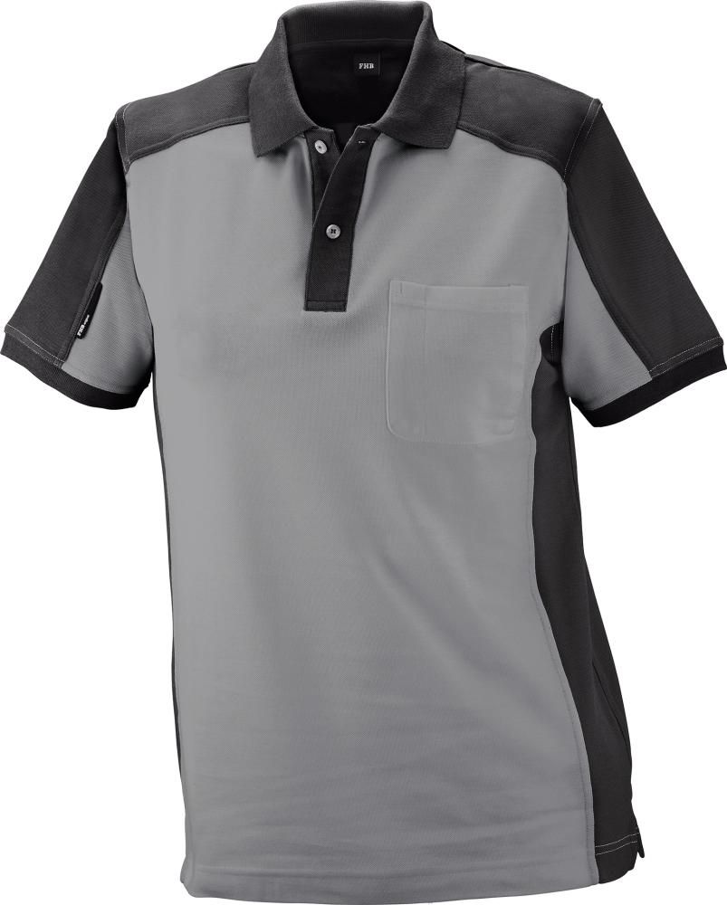 FHB KONRAD Polo-Shirt, Grau, Gr. XS