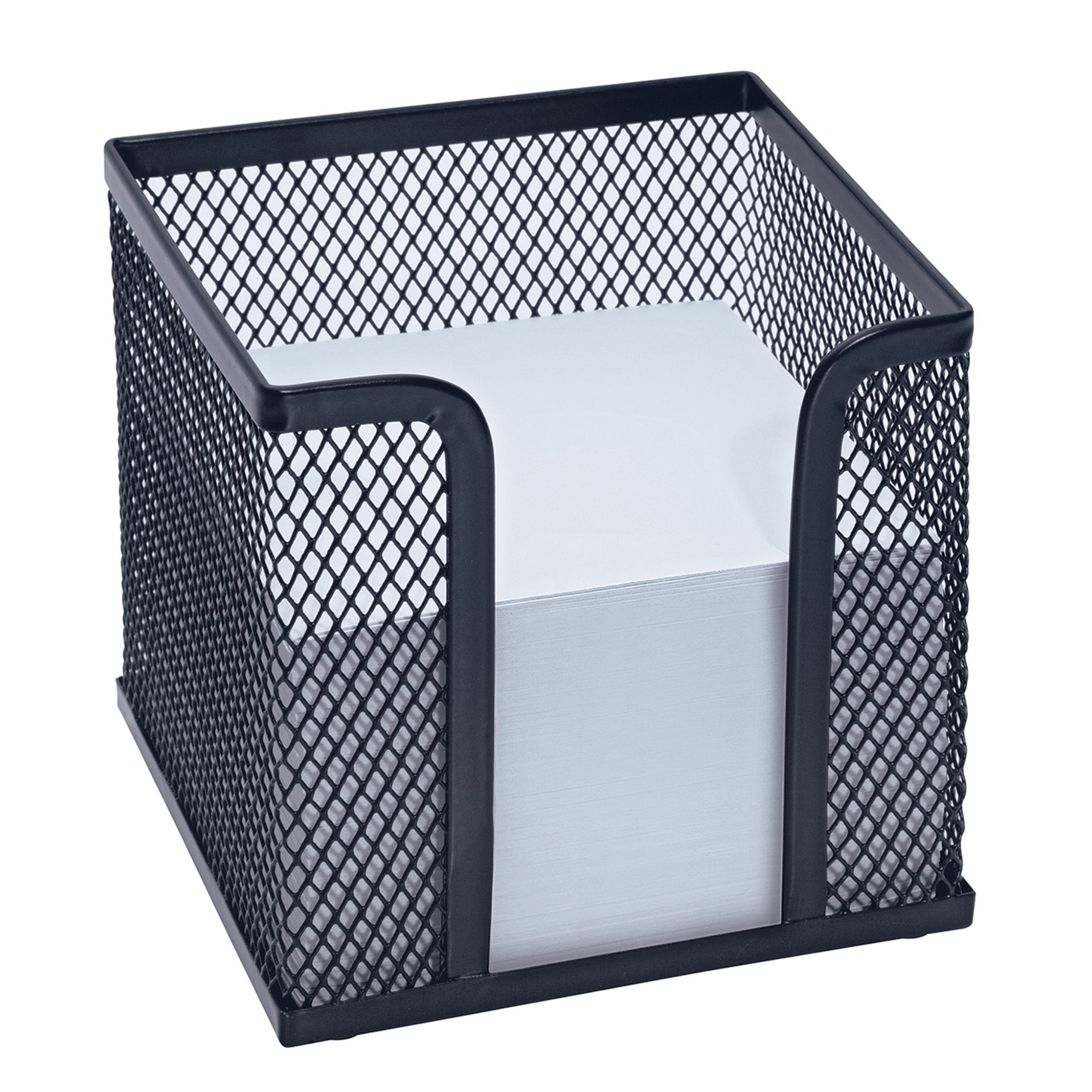Zettelbox Office 10x10x10cm Drahtmetall schwarz