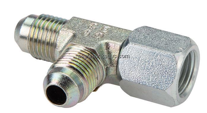T-Verschraubung,UNF 7/16"-20 (JIC), Stahl verzinkt