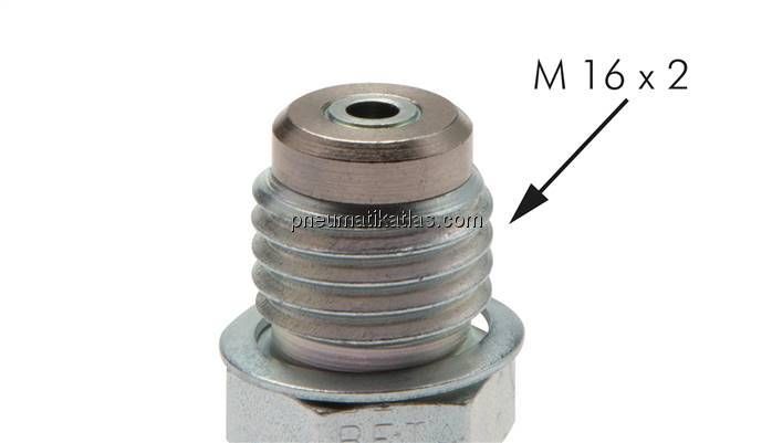 Messanschluss M16x2 - M 8x1 (AG), Stahl verzinkt