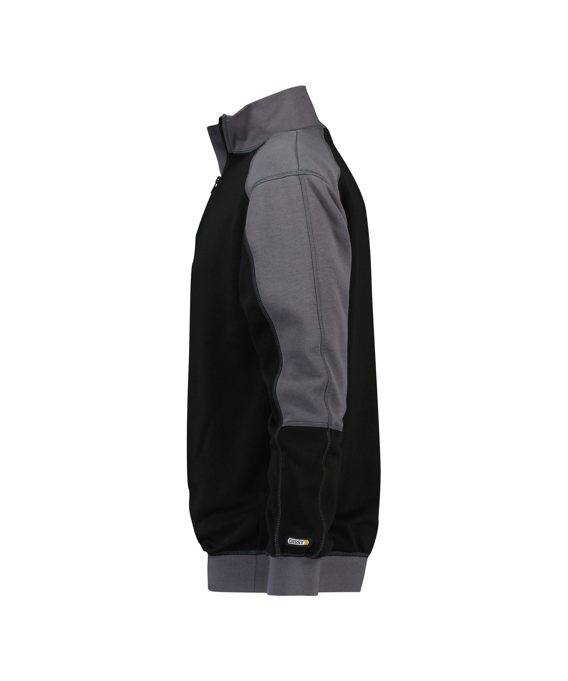 DASSY® Basiel - Zweifarbiges Sweatshirt - schwarz/zementgrau, Gr. M