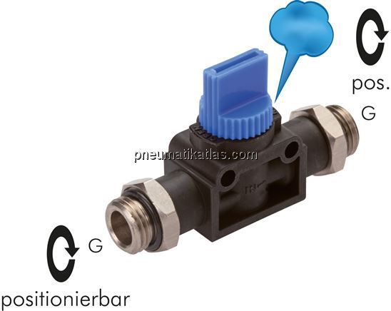 3/2-Wege-Absperrventil G 1/8", IQS-Standard