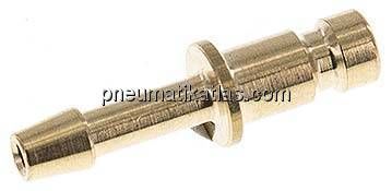 Kupplungsstecker (NW2,7) 3mm Schlauch, Messing