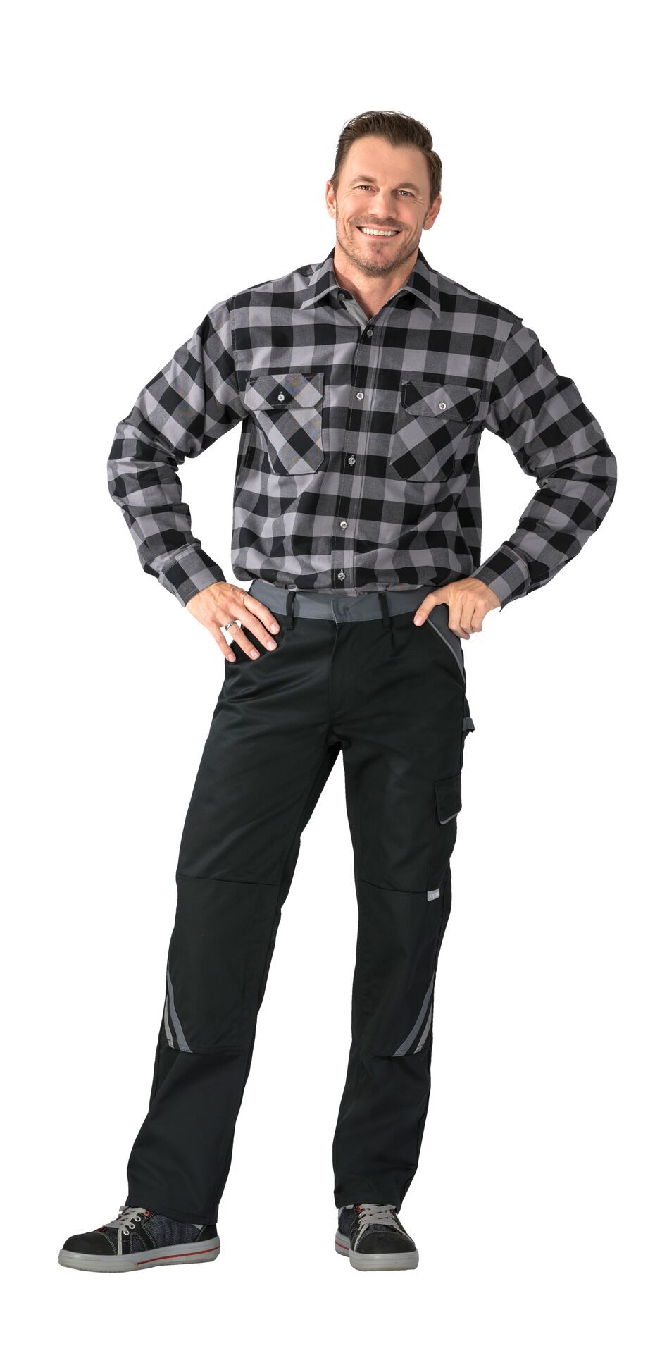 Planam Bundhose Highline schwarz/schiefer/zink Gr. 24