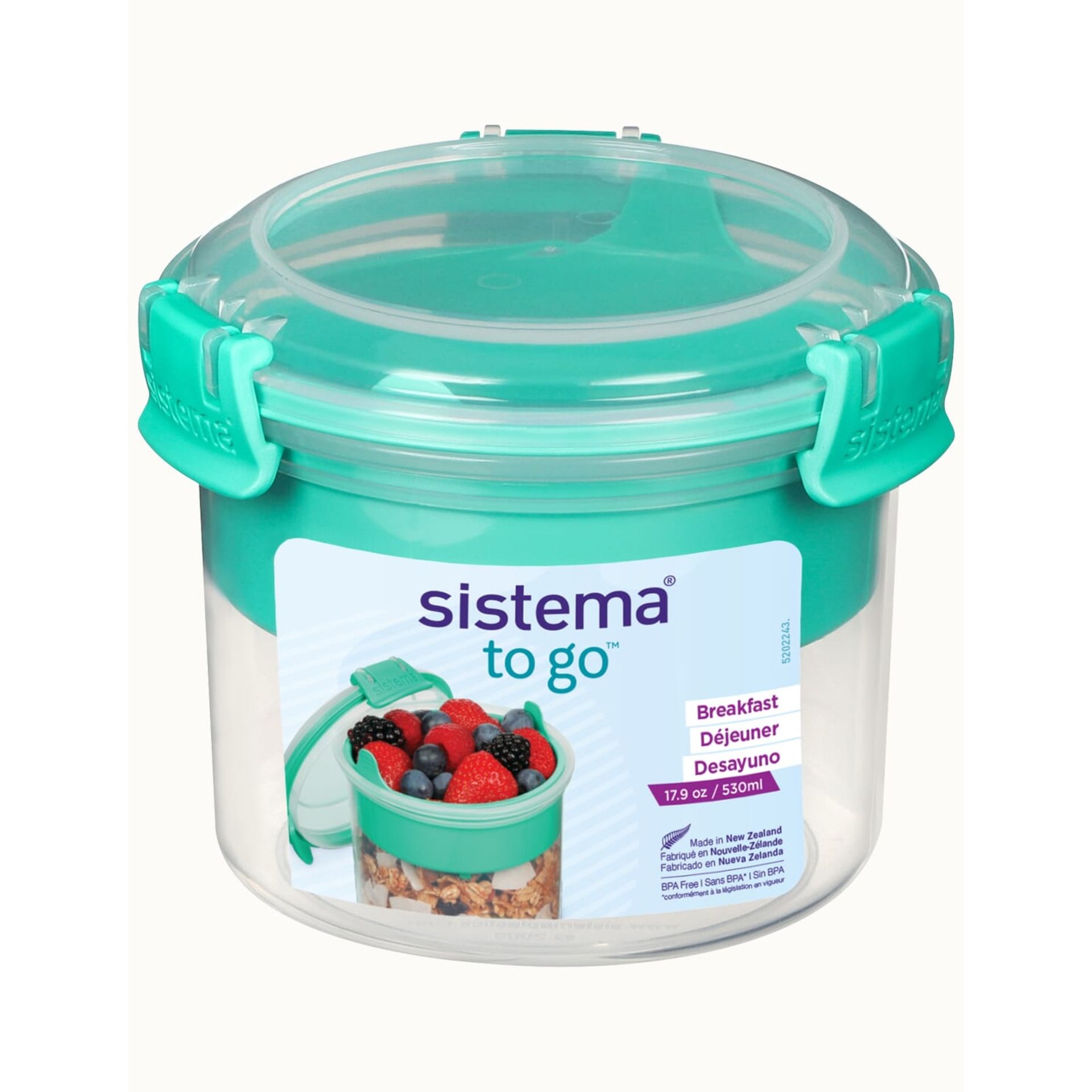 Frischhaltebox Breakfast TO GO 530ml sort