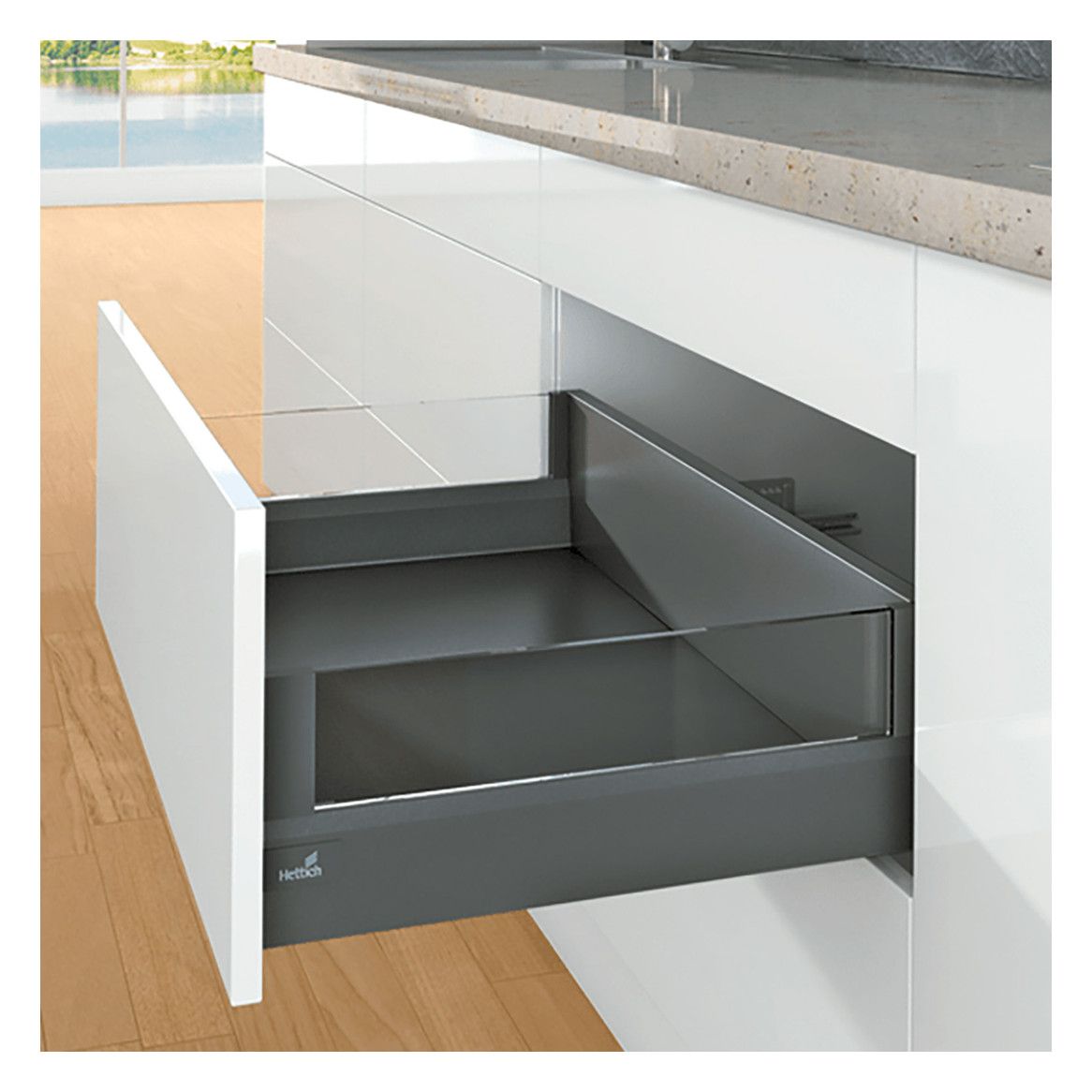 HETTICH ArciTech DesignSide Glas 92 mm / 270 mm