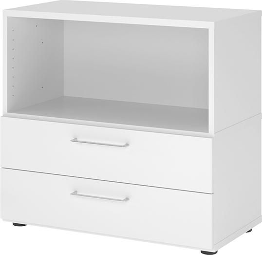 Regal FlexWall VFW282KG B800xT400xH748 mm 2 OH 2 Schubladen weiß/weiß